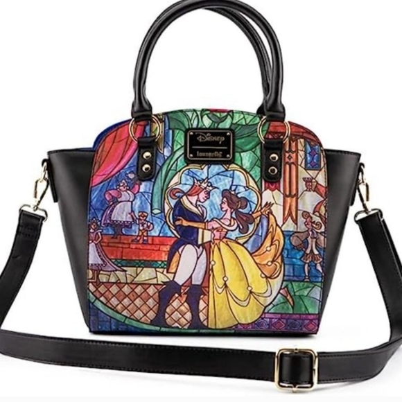 LOUNGEFLY DISNEY BEAUTY AND THE BEAST CROSSBODY - Picture 10 of 11